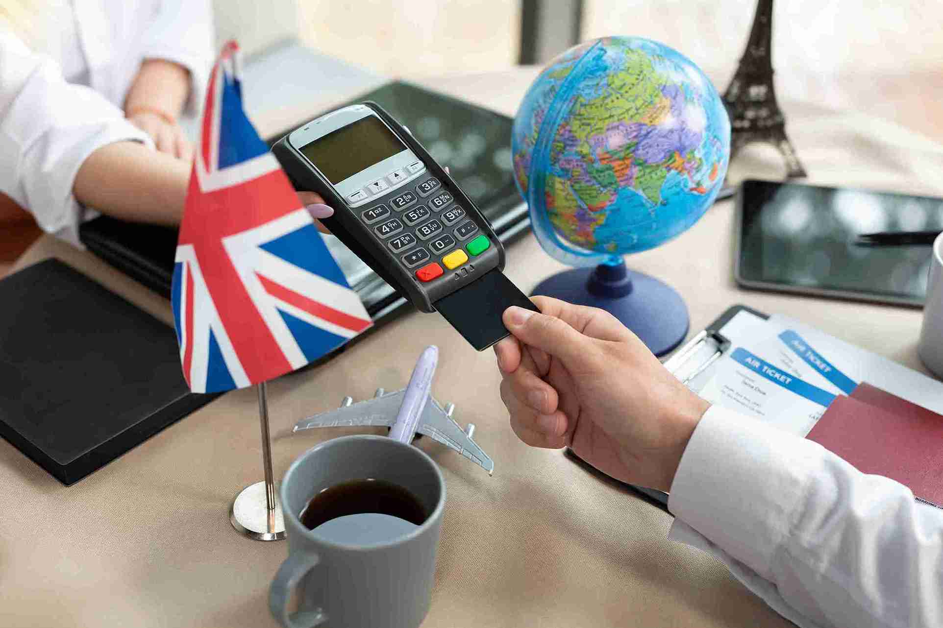 Step-by-step guide on using a credit card for payments in the UK, featuring clear visuals and easy-to-follow instructions.