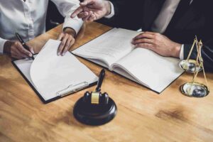 An image can be seen showcasing a solicitor discussing boundary dispute