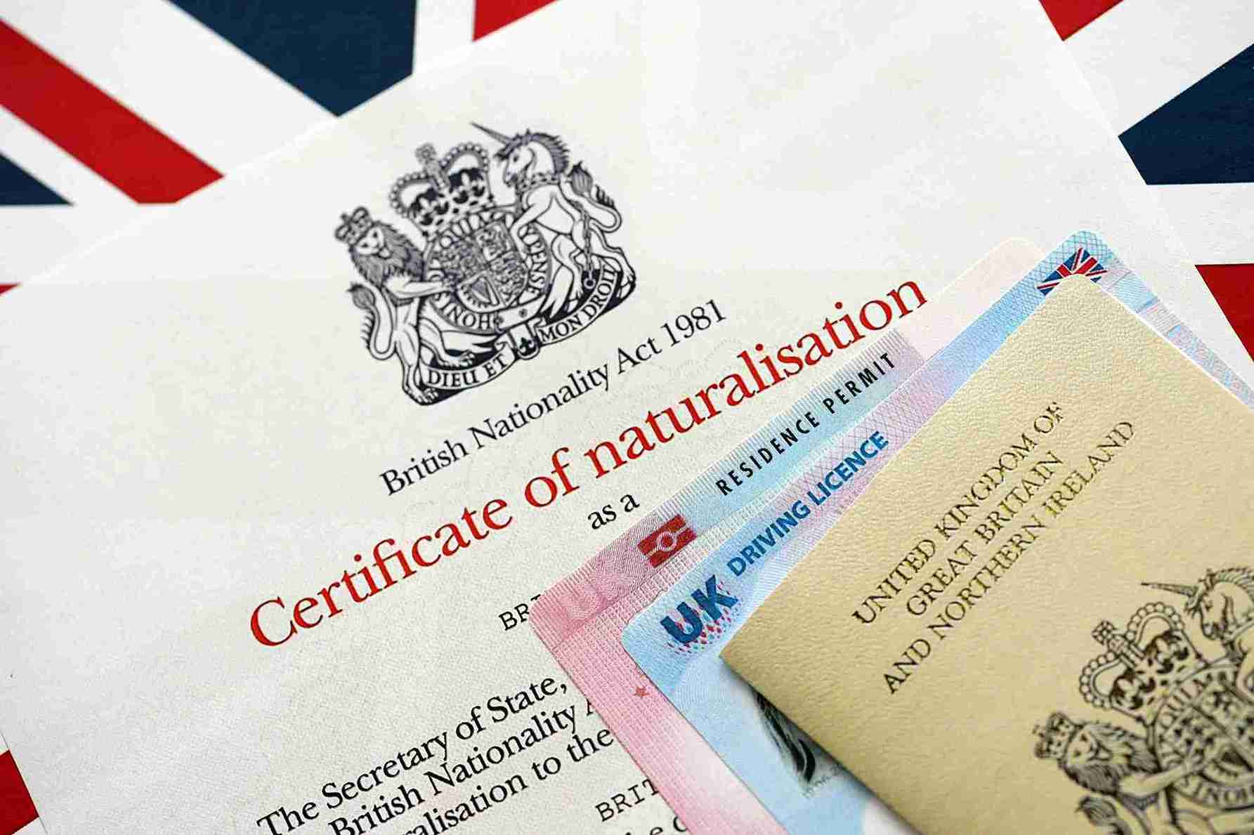 In the image the concept of naturalisation requirement for british citizenship can be seen clearly