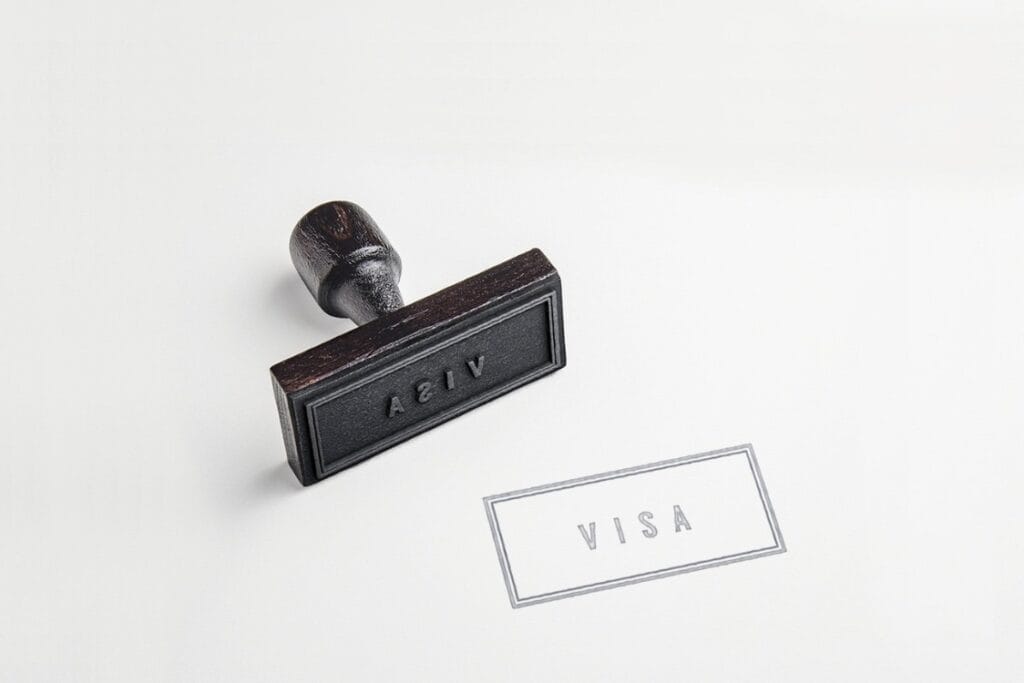 (This image shows the visa stamp)