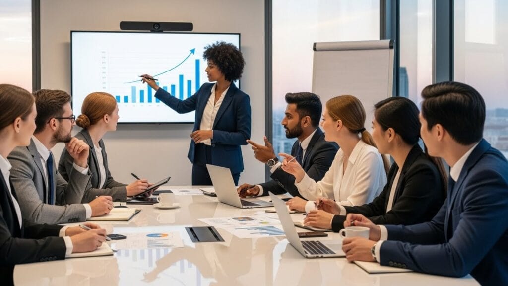(Diverse group of international professionals in a business meeting setting, symbolizing collaboration and partnership)UK tax rules